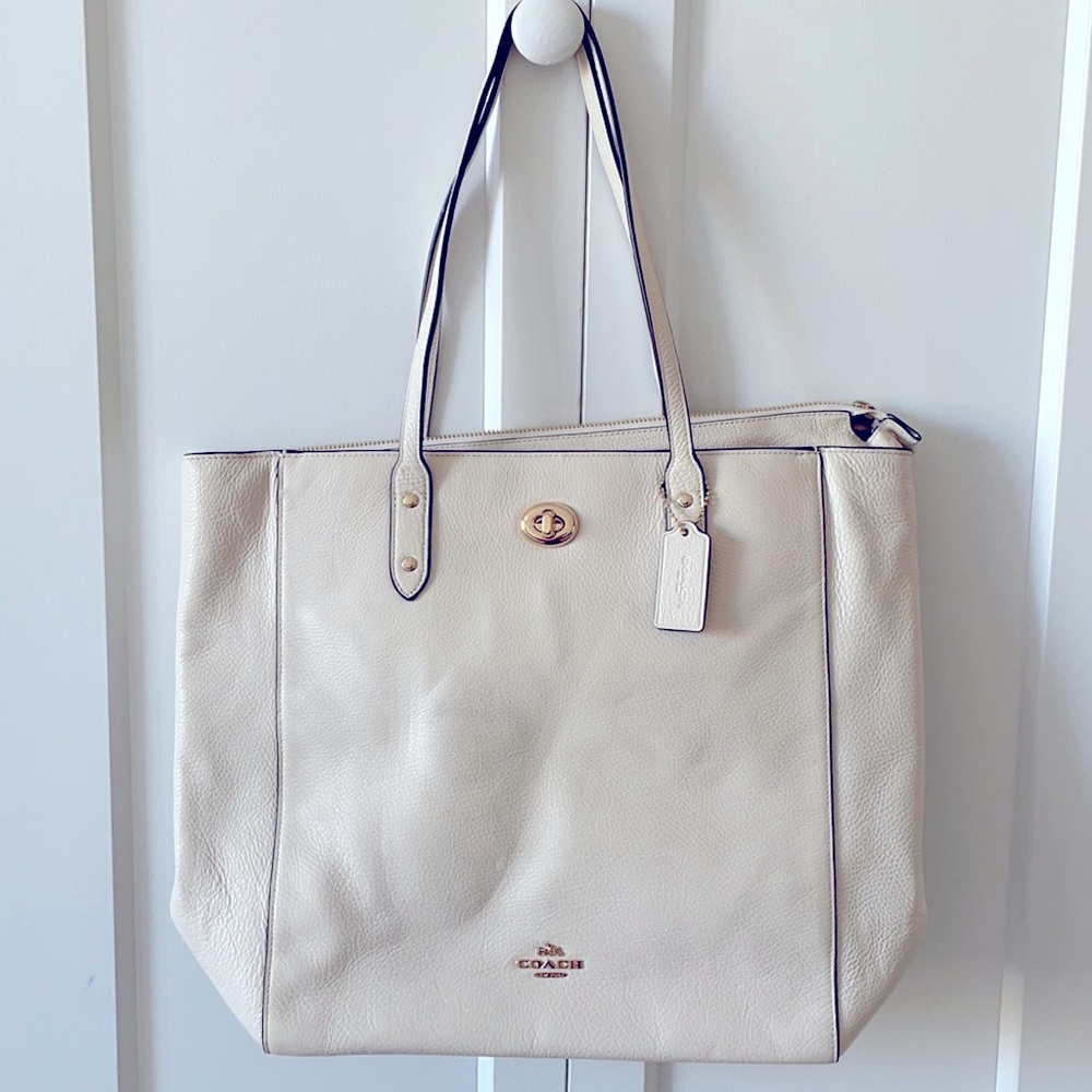 Cream Coach Purse
